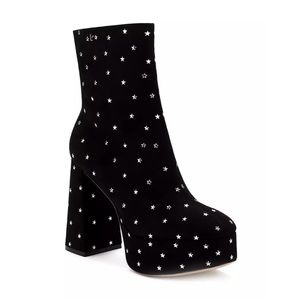 Larroude Black Star Heeled Boots